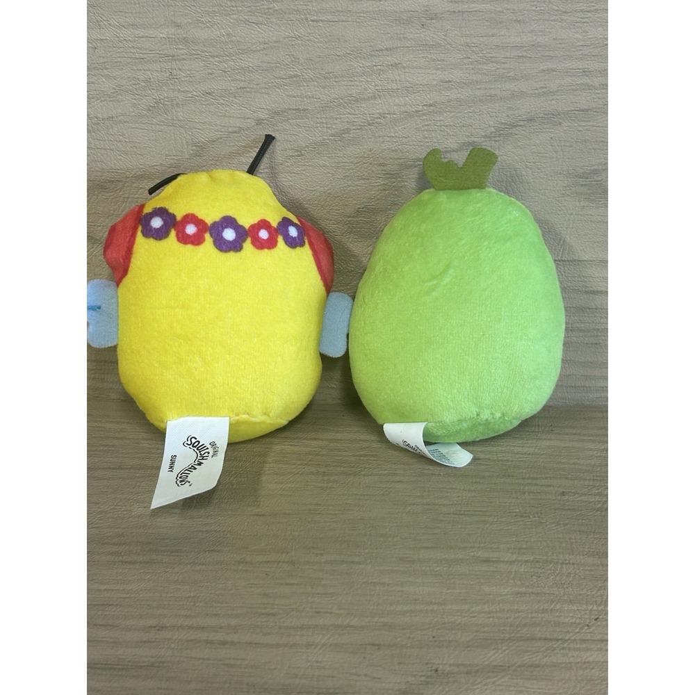 2 Squishmallows Charles Pickle Sunny Bee Mini Plush McDonald's Happy Meal 3" - Picture 2 of 6